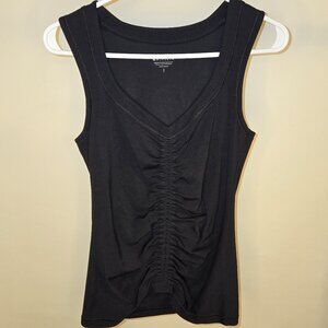 Athleta Cinch Tank Top Stretch Ribbed in Black